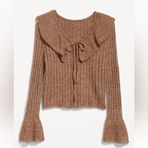 BROWN CARDIGAN SWEATER SIZE SMALL